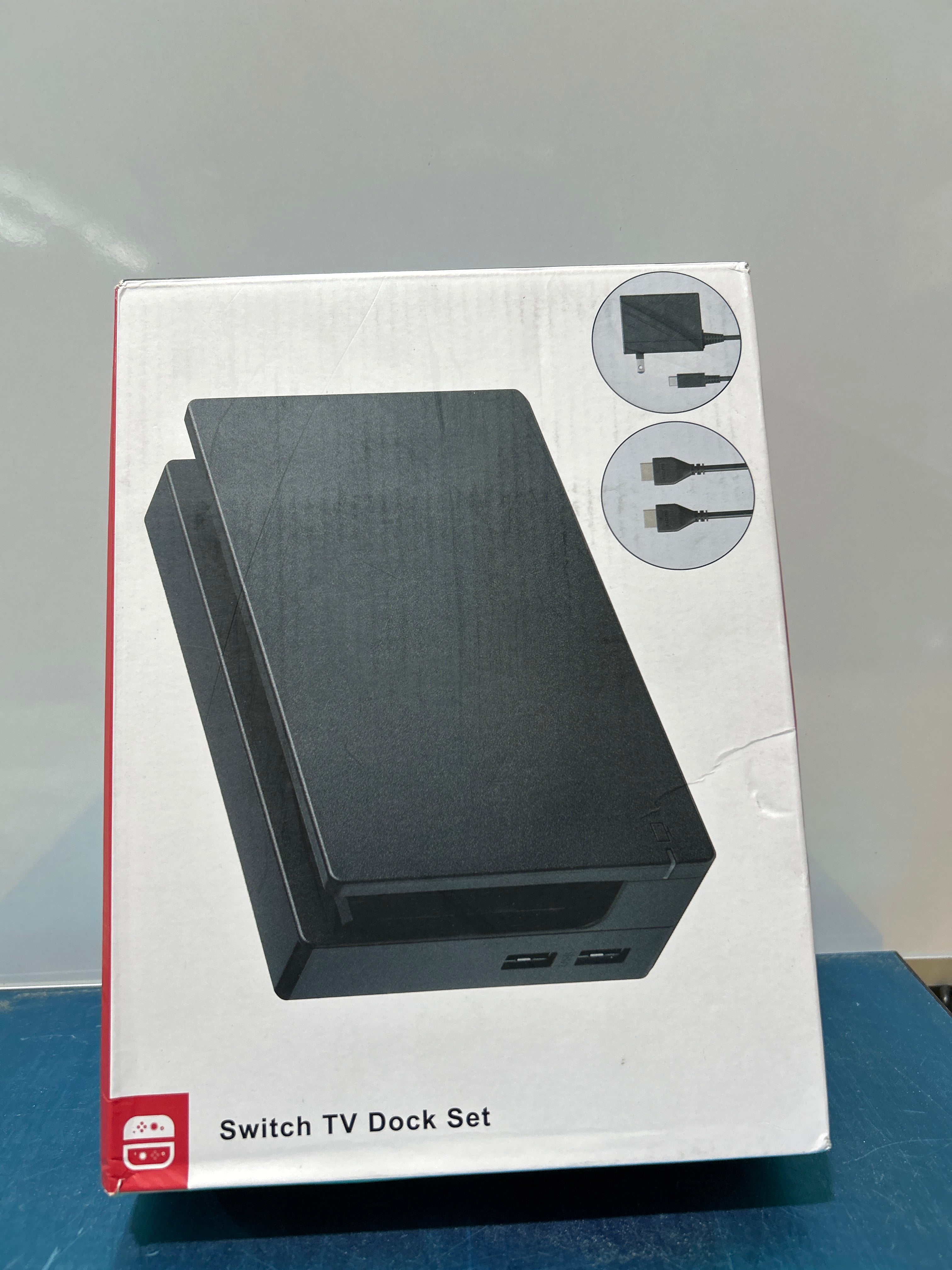 Estación de acoplamiento de TV para Switch: conjunto de estación de acoplamiento de base de TV 3 en 1 con módulo IC mejorado, cargador, cable HDMI, accesorios para consola Switch (no compatible con Switch 2) 