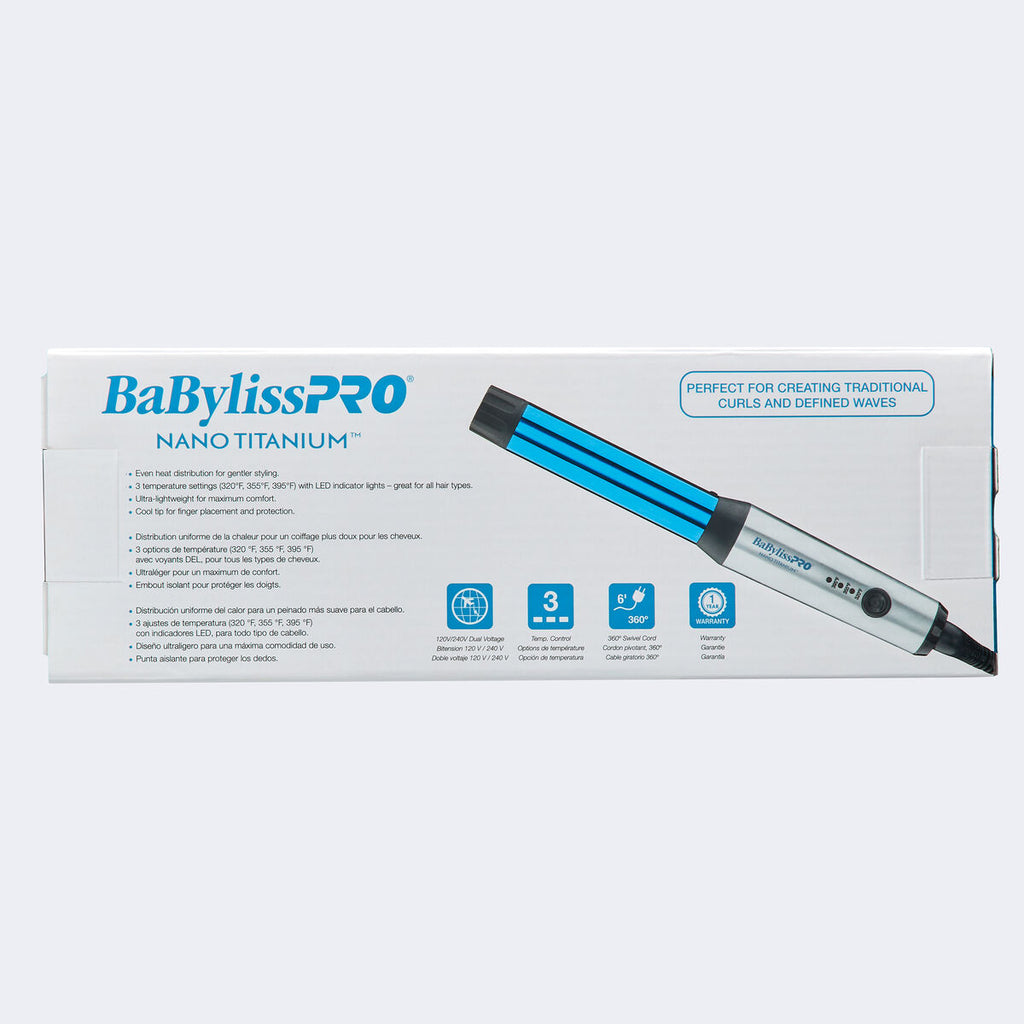 Rizador compacto BaBylissPRO® Nano Titanium™ de 1 pulgada
