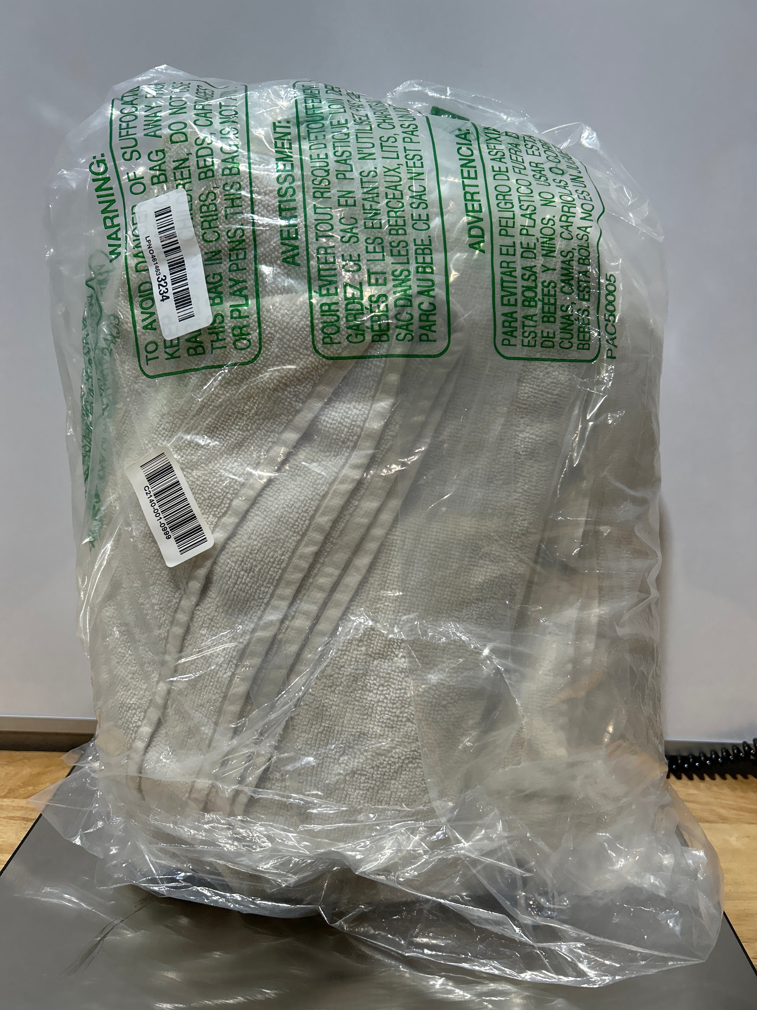 Juego de toallas de baño extragrandes POLYTE de microfibra de 430 g/m², de secado rápido y sin pelusa, 6 piezas (tejido gofrado) 