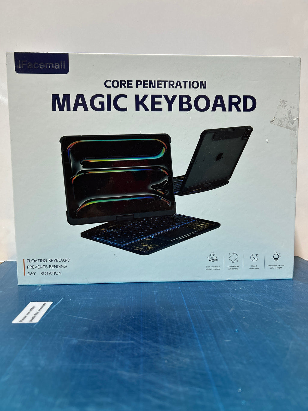 Clear Keyboard Case for iPad 11th Gen 11 Inch.(A16, 2025) & 2022 iPad 10th Gen 10.9 Inch 7-Color Backlight, Trackpad Wireless Bluetooth Keyboard with 360 Rotating Stand Pencil Holder Purple