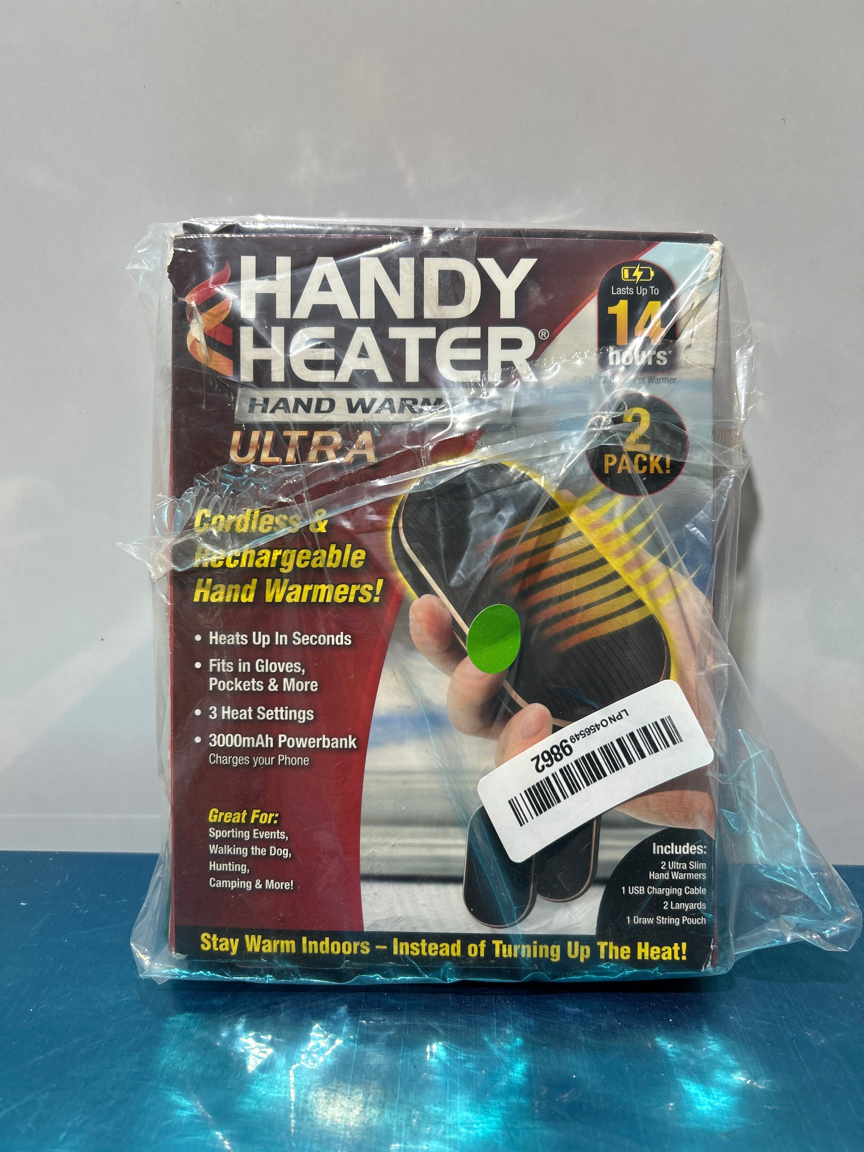 Handy Heater Hand Warmers Ultra - Rechargeable, 3 Heat Settings, Up to 131°F, 7-Hour Runtime, 3000mAh, Magnetic Pairing - For Camping, Hiking, Winter Sports, Commuting