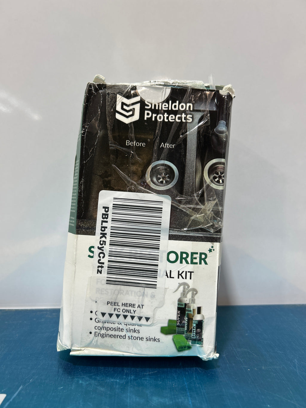 Kit restaurador de fregaderos Shieldon Protects: sistema de 3 pasos: limpiador de fregaderos de cocina de alta resistencia, quitamanchas de agua dura y protector nanosellador para fregaderos de cocina de granito, compuesto, cuarzo, porcelana y cerámica. 