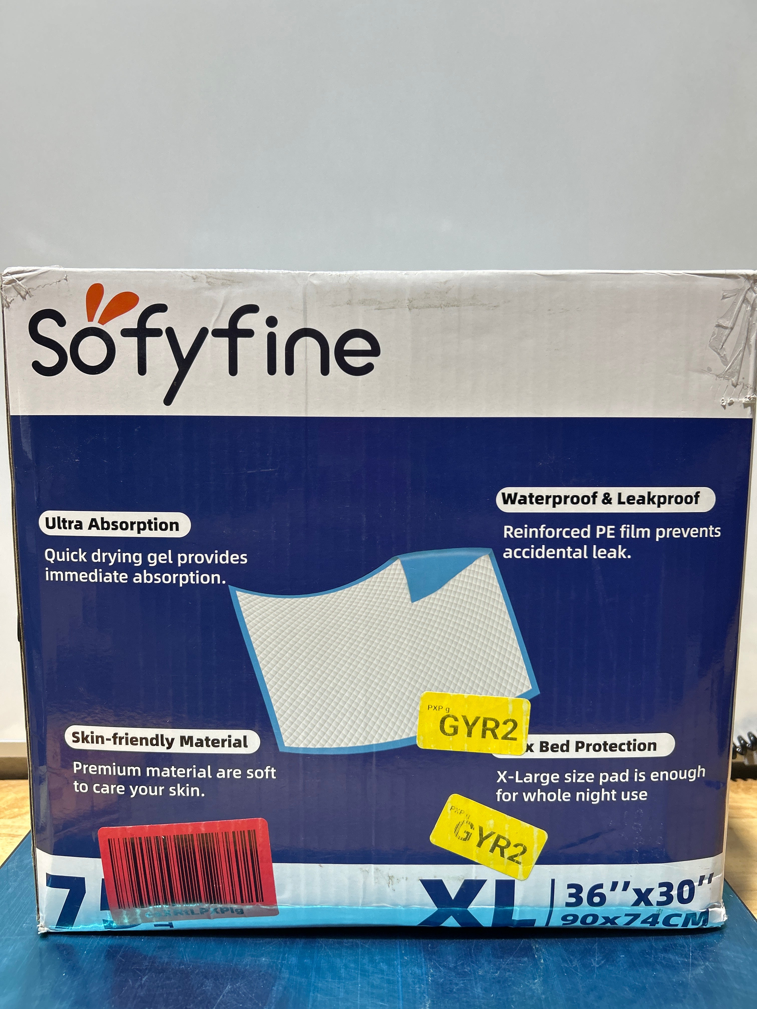 Empapadores Desechables XL 75 Unidades – 76 x 90 cm, 6 Capas, Absorcion Rapida, Impermeables, Hipoalergenicos, para Adultos, Bebes y Mascotas
