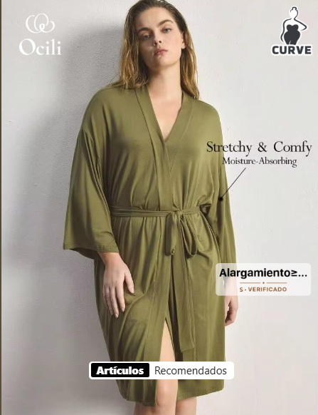 Chaqueta Wrap Verde Olivo con Cinturón de Amarre