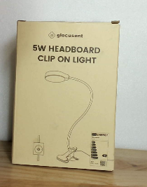 Glocusent Lámpara LED de Lectura 5W con Pinza – 36 LED, 3 Colores, 5 Niveles de Brillo | Ideal para Cama, Litera y Escritorio