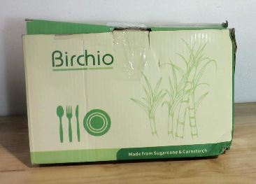 Juego de Vajilla Desechable Biodegradable 250 Piezas – Platos, Tenedores, Cuchillos y Cucharas Compostables para Fiesta