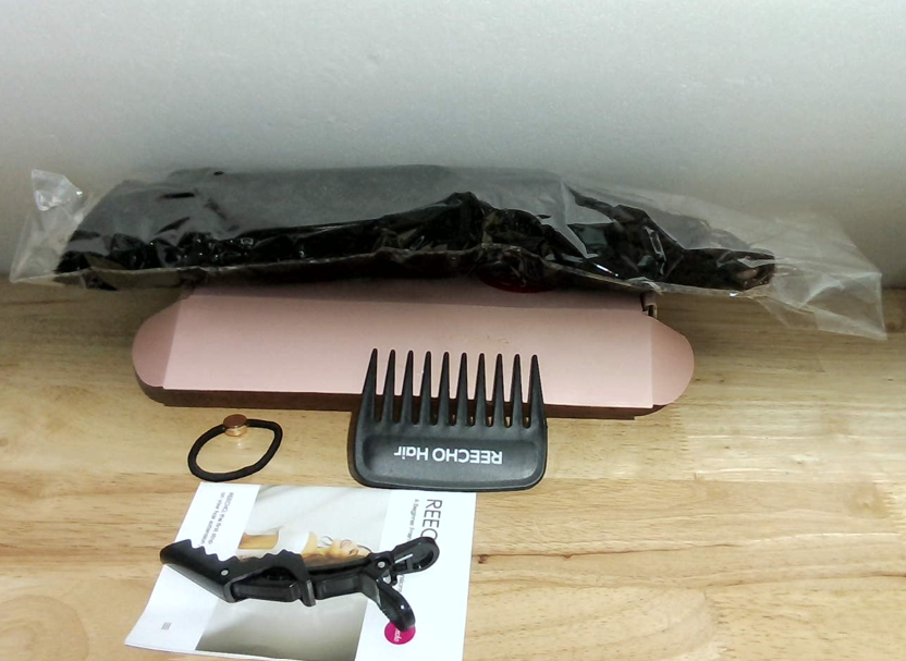 Extensiones de Cabello Rizado REECHO GoGo | 4 Piezas 35 cm, 100% Proteína, Suaves y Naturales – Marrón Cálido con Puntas Claras