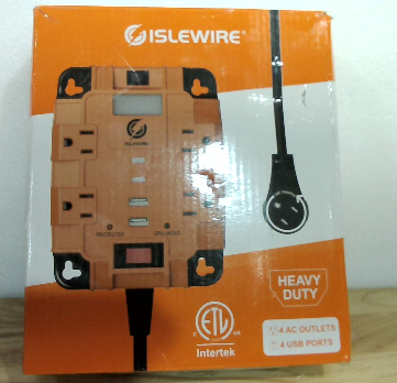 SURAIELEC Regleta Magnética con Protección contra Sobretensiones 1080J – 4 Salidas CA, 2 USB-A y 2 USB-C, Cable 6 Pies | NO INCLUYE ACCESORIO MAGNÉTICO | Certificación ETL
