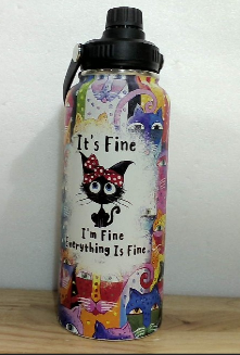Botella de Agua para Amantes de los Gatos – 32 Onzas | Regalo Divertido para Mujeres, Hombres y Fanáticos de los Gatos