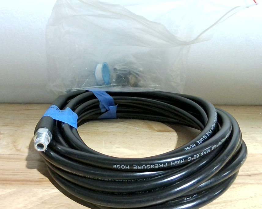 Kit Limpiador de Alcantarillas para Lavadora a Presión 400 Bar | Manguera Jetter 1/4" NPT | Boquilla, Adaptador y 2 Llaves Inglesas