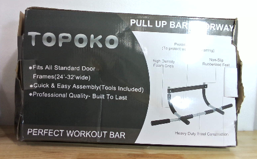 TOPOKO Barra de Dominadas para Puerta | Capacidad 200 kg | Portátil Sin Tornillos | Entrenamiento de Fuerza en Casa