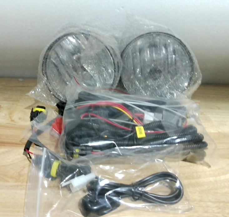 Luces de Niebla de Reemplazo ABIGAIL para Conducción 07-13 GMC Sierra 1500 07-14 Sierra 2500HD 3500HD Con Bombillas Halógenas H8 12V 35W & Switch e Kit Cableado (Lente Transparente)