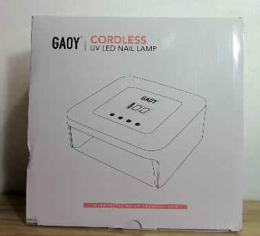 Lámpara UV LED Inalámbrica GAOY para Uñas de Gel, Luz UV Recargable, Secador Uñas Profesional con 4 Temporizadores, Sensor Automático Modo Sensible para Curado Rápido, Blanco
