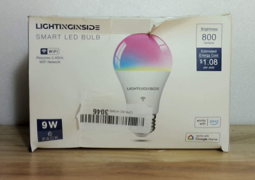 Focos LED Inteligentes Lightinginside E12 Equivalente 60W 500LM 6W RGBCW Tipo Vela para Candelabro, Compatible Alexa Google Home SmartLife, WiFi 2.4G sin Hub Certificado ETL 6 Piezas