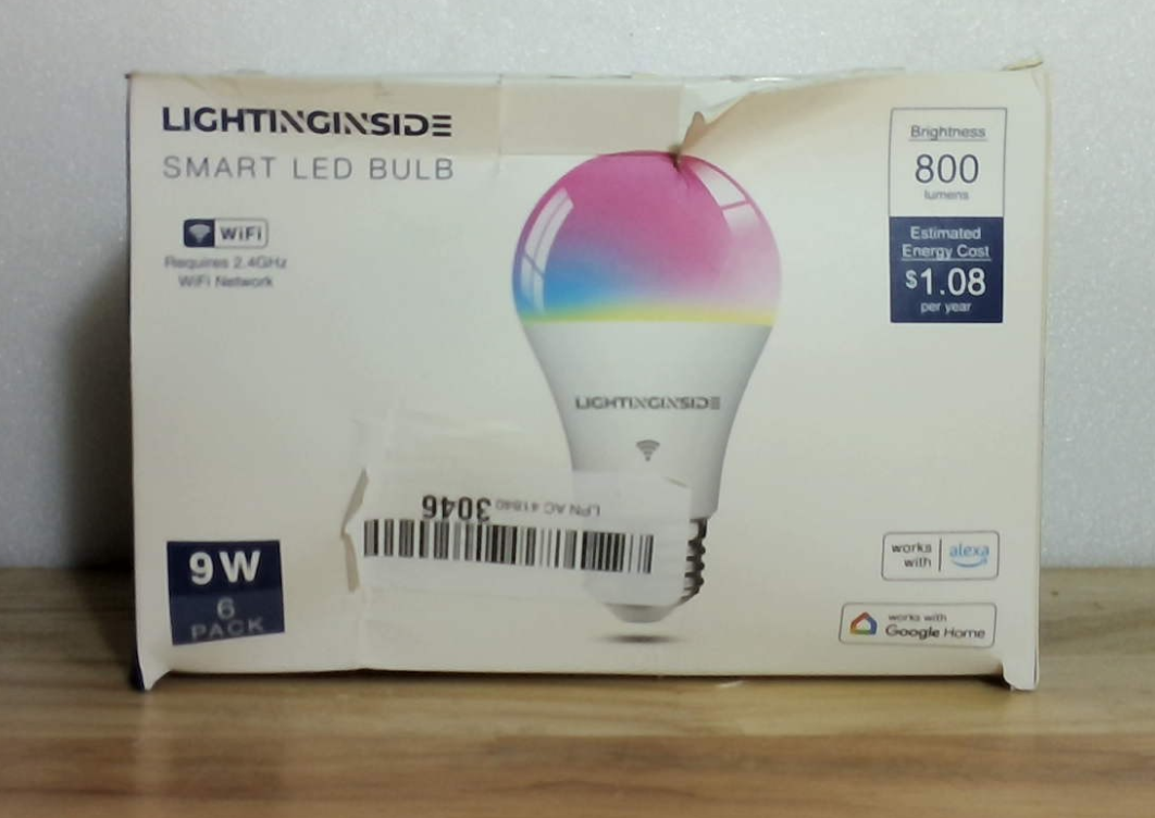 Focos LED Inteligentes Lightinginside E12 Equivalente 60W 500LM 6W RGBCW Tipo Vela para Candelabro, Compatible Alexa Google Home SmartLife, WiFi 2.4G sin Hub Certificado ETL 6 Piezas
