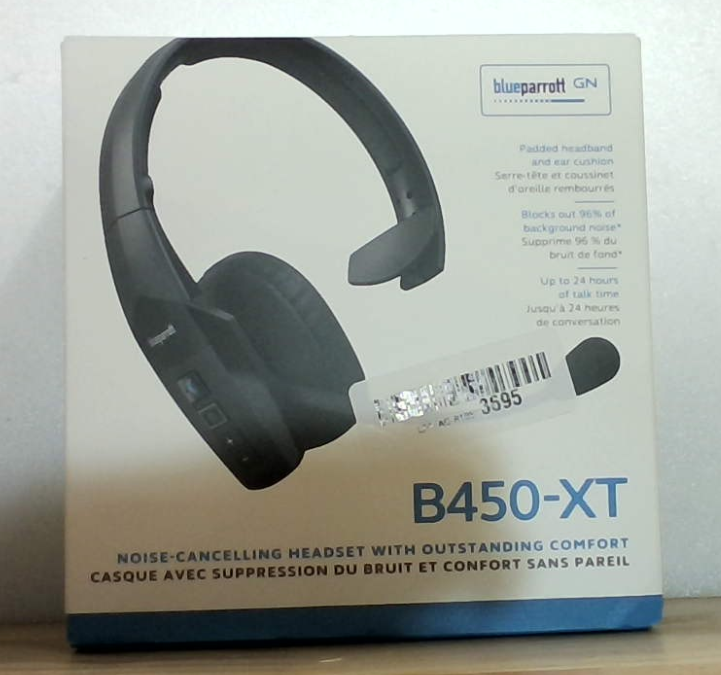 BlueParrott B450-XT Auriculares Bluetooth inalámbricos mono 96% de cancelación de ruido con micrófono, control de voz 100%