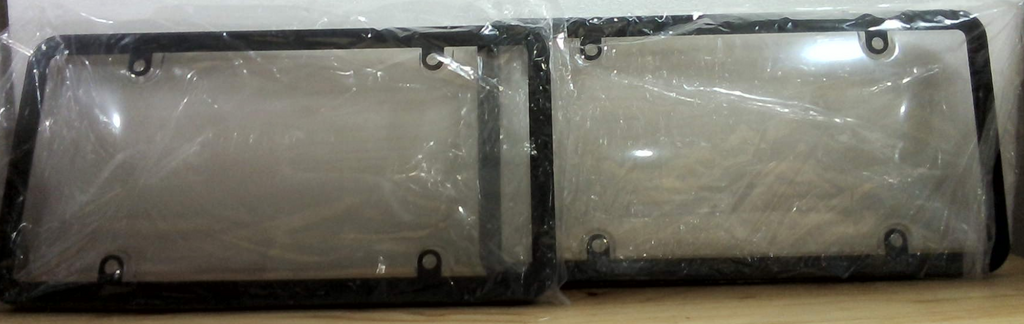 Funda para matrícula, 1 par, universal, para coche o camión, con marco para placa de matrícula, protector de burbujas contra insectos, acrílico, compatible con vehículos con marco de matrícula estándar de EE. UU.