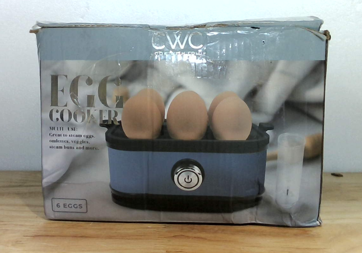 COOK WITH COLOR Olla de huevos con capacidad para 6 huevos – Para huevos blandos, medianos o duros, tiempo de cocción rápida, apagado automático y protección contra secado