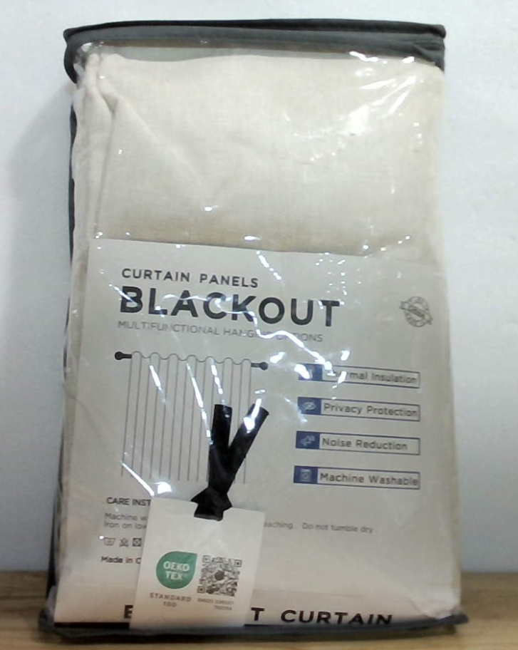 Cortina opaca Eclipse Duke Linen Absolute Zero, 50 x 84 pulgadas, cortina térmica, aislante, cortina opaca para dormitorio o sala de estar,