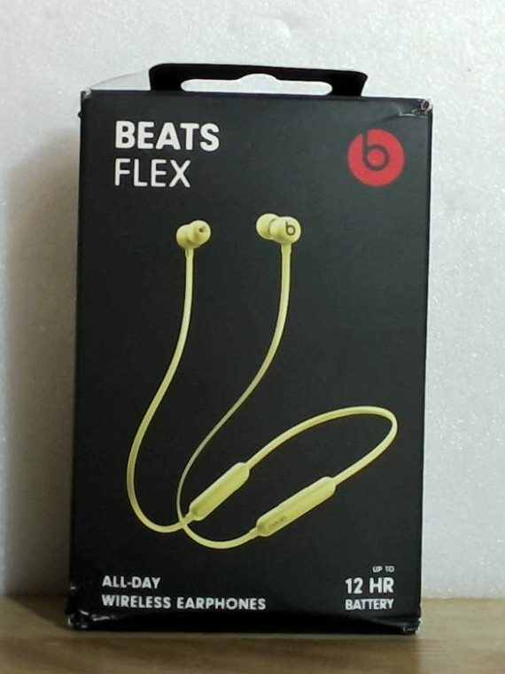 Beats Flex – Auriculares Inalámbricos Bluetooth con Micrófono, Color Amarillo Yuzu