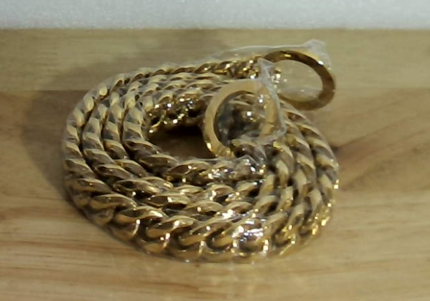 Collar para perros Gold Dog Collar Strong NK P Chain de acero inoxidable resistente para paseos y entrenamiento de perros pequeños, medianos y grandes