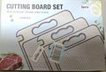 Juego 3 Tablas de Picar para Cocina 40.6x27.9cm (1) y 36.6x24.9cm (2), Acero Inoxidable 304 Doble Cara Resistente Arañazos Diseño Malla, Tabla Picar Carne Apta Lavavajillas
