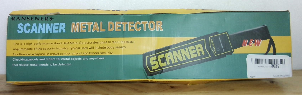 Varita Detector de Metales RANSENERS, Varita de Seguridad, Portátil Ajustable con Alertas de Sonido y Vibración, Detecta Armas Cuchillos Tornillos (Alta Sensibilidad, Negro)