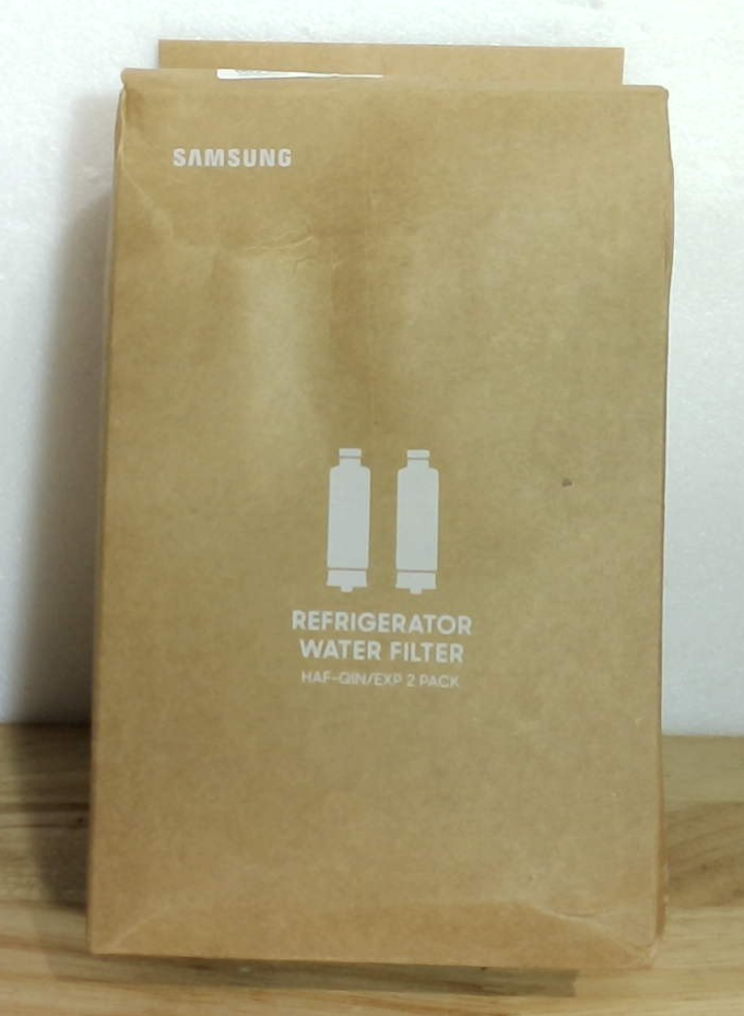 Filtro de Agua Genuine para Refrigerador Samsung HAF-QIN-2P/EXP, Reduce el 99% de Contaminantes Dañinos para Agua Potable Limpia y Clara, Vida de 6 Meses, Instalación Fácil, Paquete de 2