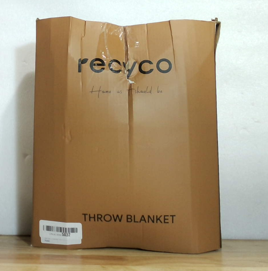 RECYCO Manta Suave y Acogedora de Chenilla con Flecos con Borlas para Sofá, Silla, Cama, Sala de Estar, Regalo (Negro)