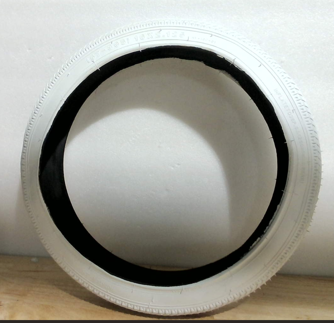 Neumático SIMEIOI 16 x 2.125 (57-305) – Llanta Blanca para Bicicleta Infantil y Silla de Ruedas