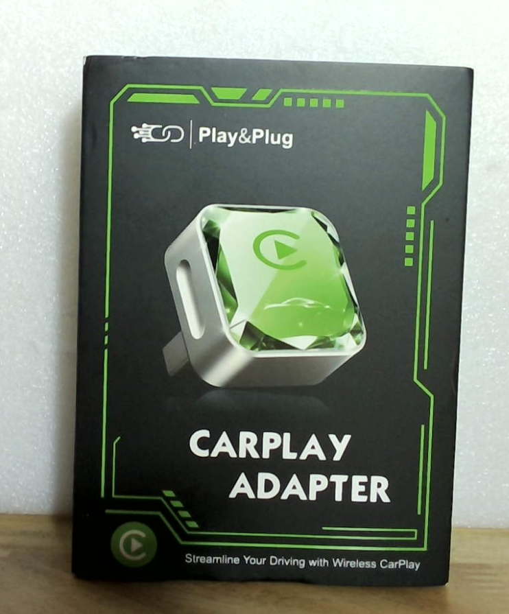 Adaptador Apple CarPlay Inalámbrico, Chip Quad-Core 5.8G Sin Latencia, Enfriamiento de Silicona Aeroespacial, Panel Aleación Zn y Diamante, Adaptador CarPlay Alámbrico a Inalámbrico Plug & Play