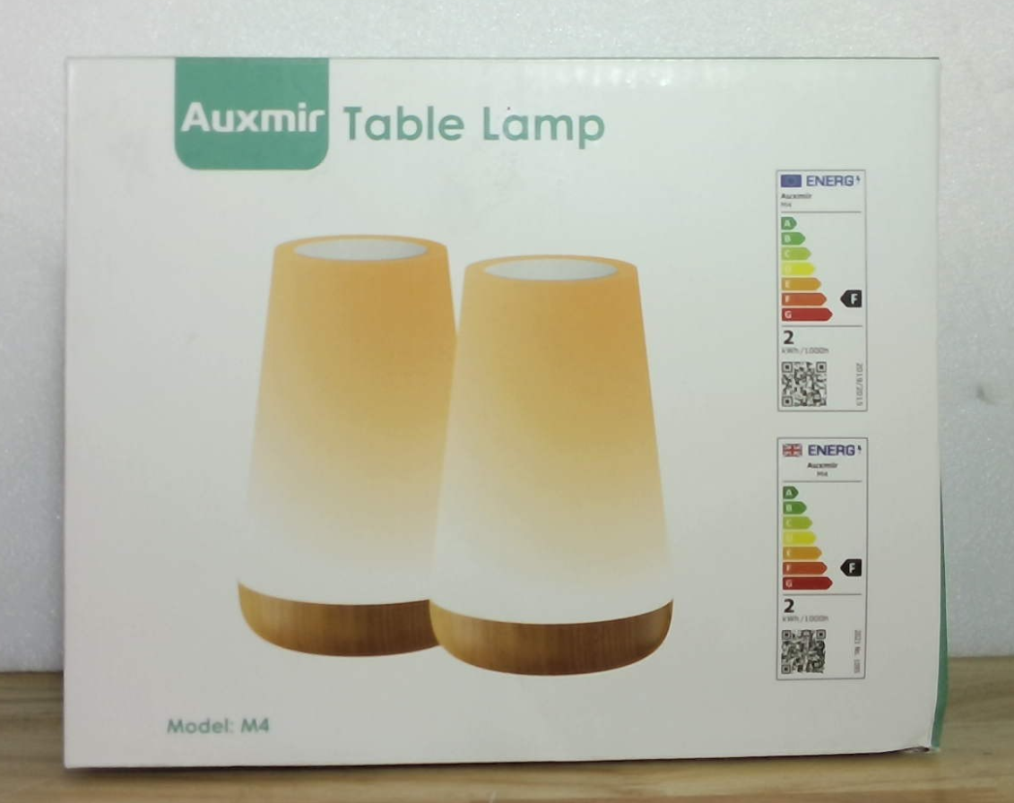 Luz Nocturna LED Recargable Auxmir, Lámpara de Mesita de Noche Toque y Control Remoto con 13 Colores, 5 Niveles de Brillo, Lámpara de Mesa Portátil para Niños Bebé Guardería, Dormitorio, Baño, Camping, Marrón Claro - Paquete de 2