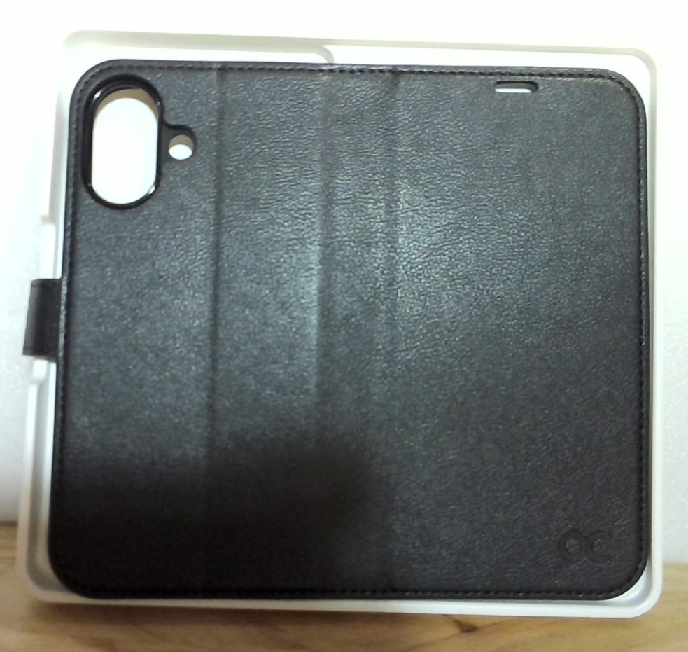 Funda Cartera OCASE para iPhone 17, Tapa Abatible de Cuero PU con Compartimiento de Tarjetas, Bloqueo RFID, Atril, Cierre Magnético, Funda Protectora para iPhone 17 de 16cm, Negro Litchi