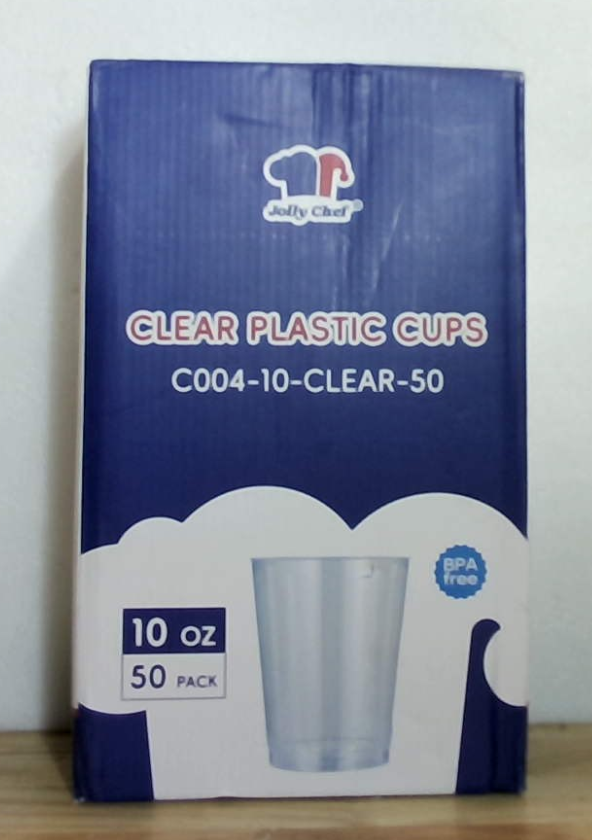 Vasos Desechables Transparentes JOLLY CHEF 296 ml, Paquete de 50, Resistentes para Fiestas