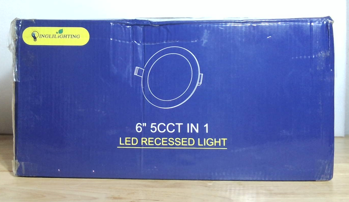 Luces Empotradas LED DLLT 12 Piezas 15.24 cm 5CCT Ultra-Delgadas, 1200LM, 12W Equivalente 110W, Regulables, ETL FCC