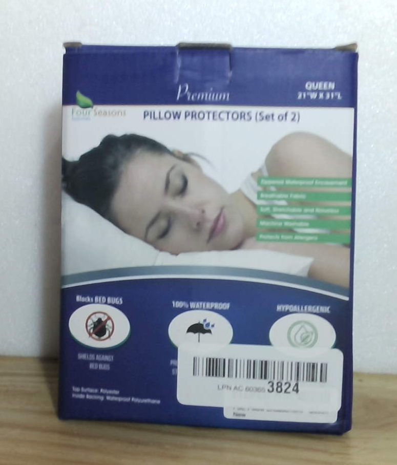 Protectores de Almohada Tamaño Queen Impermeables (Juego de 2) – Funda Desenfundable Hipoalergénica Antipolvo Antialérgeno