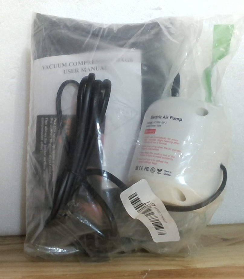Bolsas Vacío Viaje 2 Paquetes 55W Bomba Eléctrica Dobaly IP67 Reutilizable Espacio Mediano