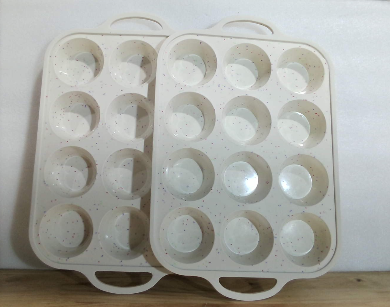 Moldes de silicona para magdalenas, molde de silicona de 6 tazas para hornear moldes antiadherentes