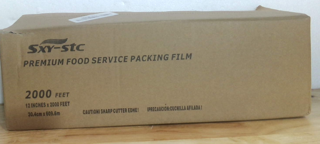 Película Plástica para Alimentos de 30 cm de Ancho, 610 Metros de Largo, Resistente, con Cortador Deslizante, Uso Comercial