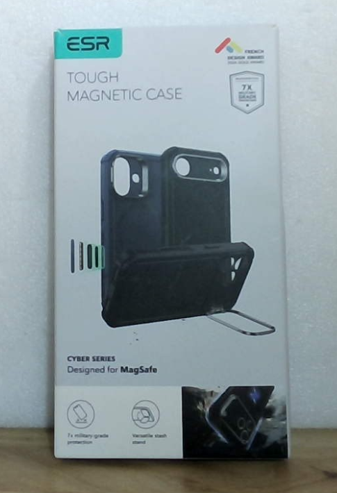 Funda ESR para iPhone 17 Pro Max con soporte, protección caída de grado militar 7m con control de cámara, cubierta resistente absorbedora de golpes, compatible MagSafe, naranja
