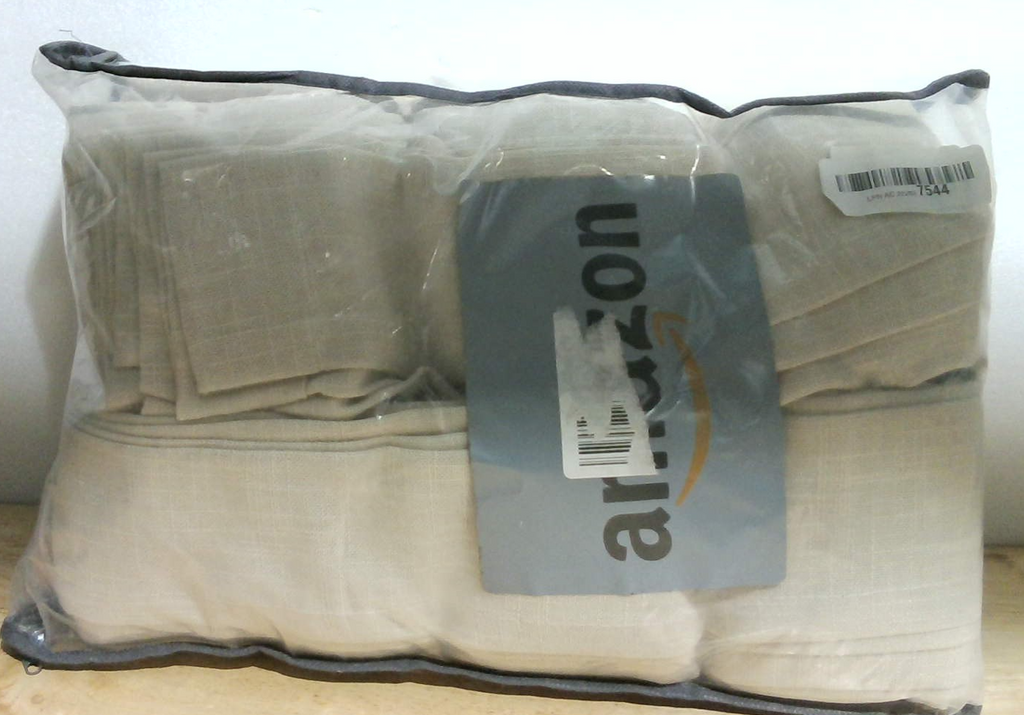 Cortinas de Lino Plisadas de 274 cm Juego de 2 Paneles para Sala Dormitorio Estilo Rústico Granja con Pestaña Posterior Pliegues Alfiler Tan Arena Beige Largo 274 cm para Oficina