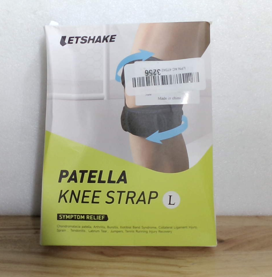 Correa Soporte Tendón Rotuliano LETSHAKE con Estabilizadores Laterales & Almohadillas Gel Rótula, Correa Rodilla Mujeres Hombres Desgarro Menisco, Alivio Dolor Rodilla, Dolor Artritis Soporte, Bandas Rótula Doble (Grande)