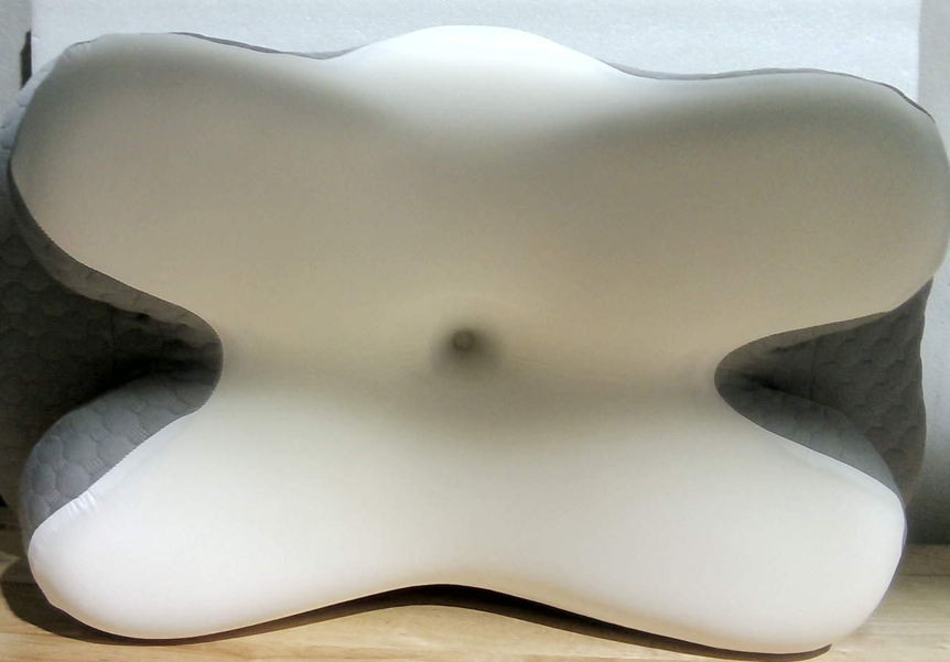 Almohada cervical ergonómica para alivio de dolor, espuma de memoria con contorno de zonas para dormidores de lado, almohada de enfriamiento Q-max para apoyo de cuello, espalda y estómago