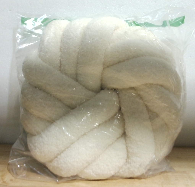 Cojines Nudo Uvvyui, 14 Pulgadas Cojines Decorativos Redondos Cojín, Almohada Bola Nudo Hecha Mano Suave Cojín Felpa Decoración Hogar para Cama Sofá Sala, Marfil, 14 Pulgadas