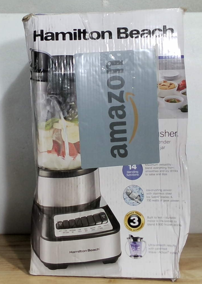 Licuadora Hamilton Beach Wave Crusher 700W – Jarra de Vidrio 40 oz, 14 Funciones y Cuchillas Ice Sabre