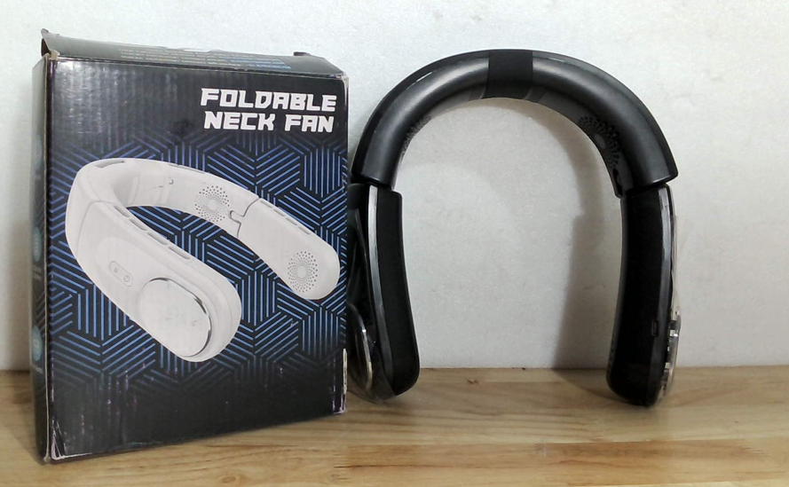 Ventilador de Cuello con 4 Motores y 400% de Flujo de Aire – Portátil, Recarga Rápida y 3 Velocidades