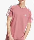 Camiseta Adidas Essentials Manga Corta para Hombre – Talla S, Color Rosa