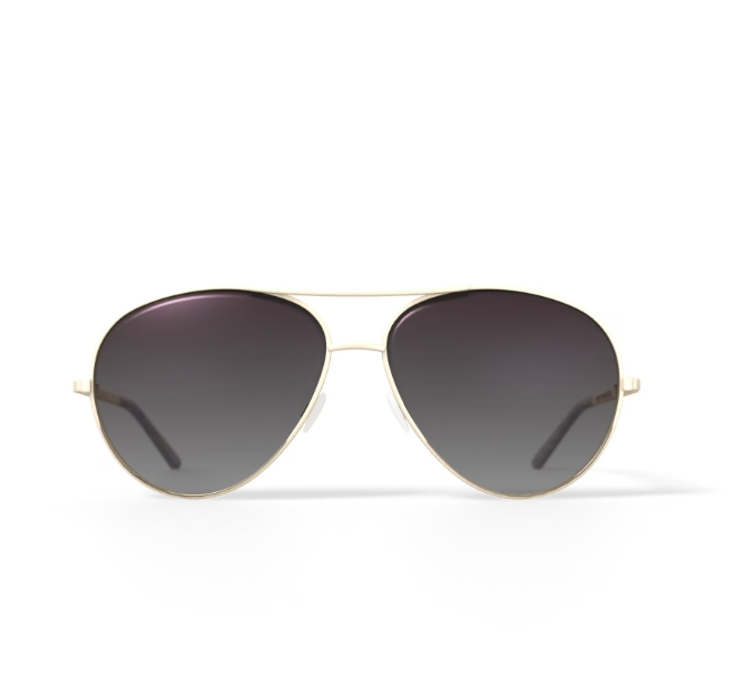 bebe Gafas de Sol de Moda para Mujer Rx'able, BBOS2001, Dorado Brillante, 60-13-140, con Estuche