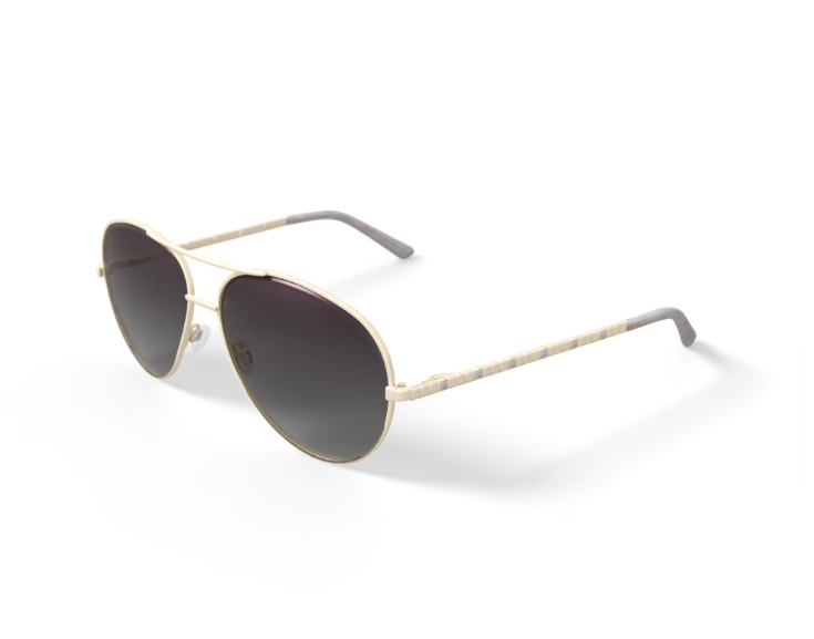 bebe Gafas de Sol de Moda para Mujer Rx'able, BBOS2001, Dorado Brillante, 60-13-140, con Estuche
