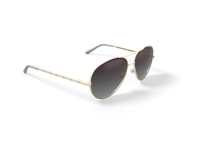 bebe Gafas de Sol de Moda para Mujer Rx'able, BBOS2001, Dorado Brillante, 60-13-140, con Estuche